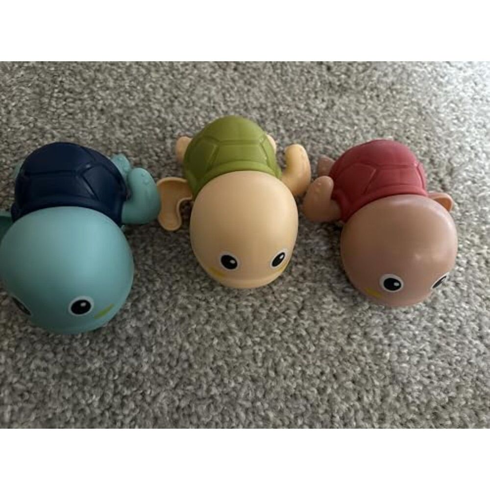 (5) 3pc Baby Bath Toys-Wind up Turtle Bathtub Toys Babies 6-12 Floating Swimming